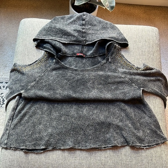 Y2K Vintage Circa 2007 Mcbling Cut out Hoodie, Size: M - Picture 17 of 17